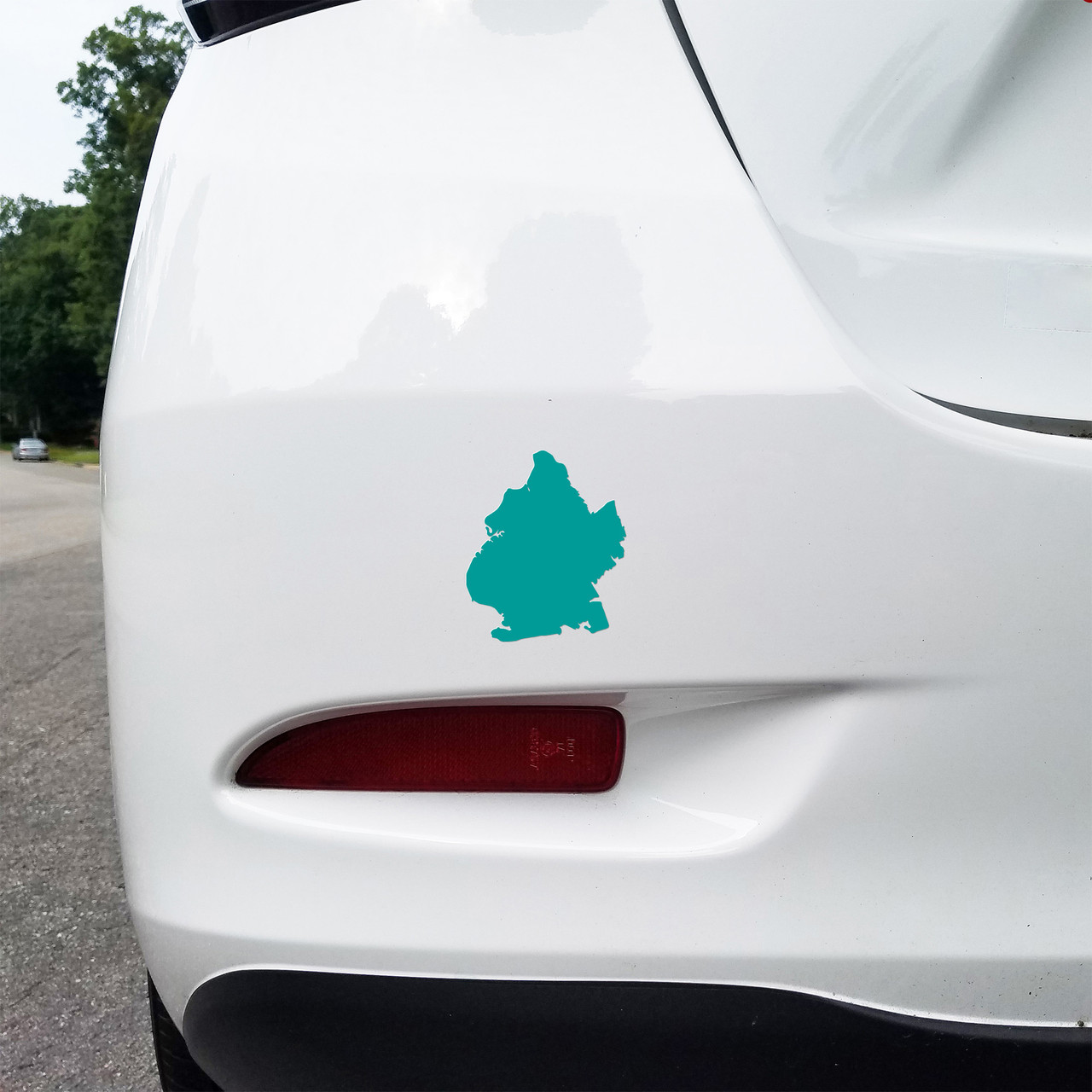 Brooklyn Outline Vinyl Decal – NYC Borough Sticker – Minimal New York Map Design available in multiple sizes