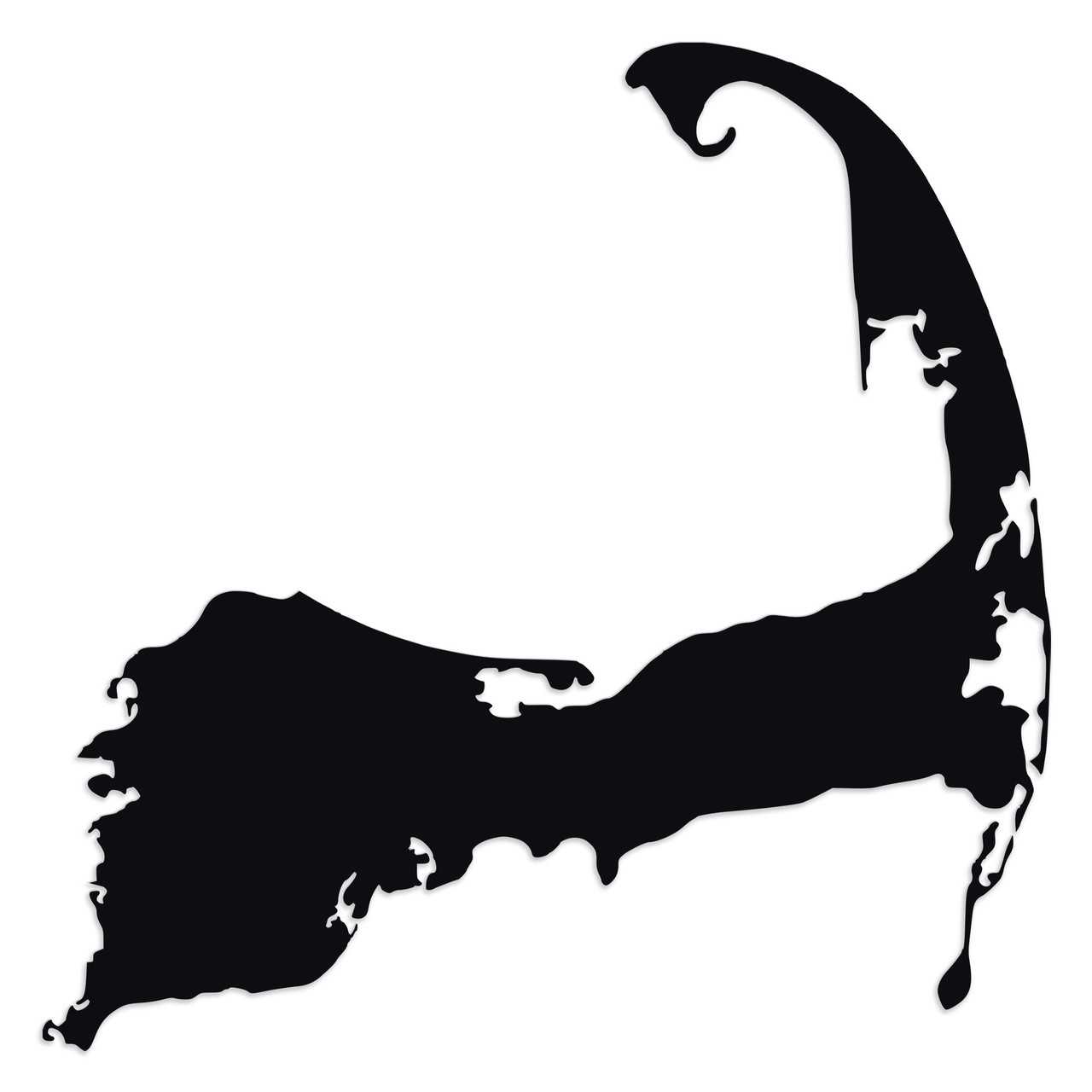 Cape Cod Outline Vinyl Decal Sticker – Massachusetts Map – New England Car Window Laptop Art
