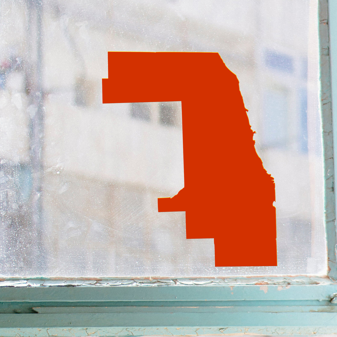 Cook County Illinois Chicago Outline Vinyl Decal showing county shape around Chicago area