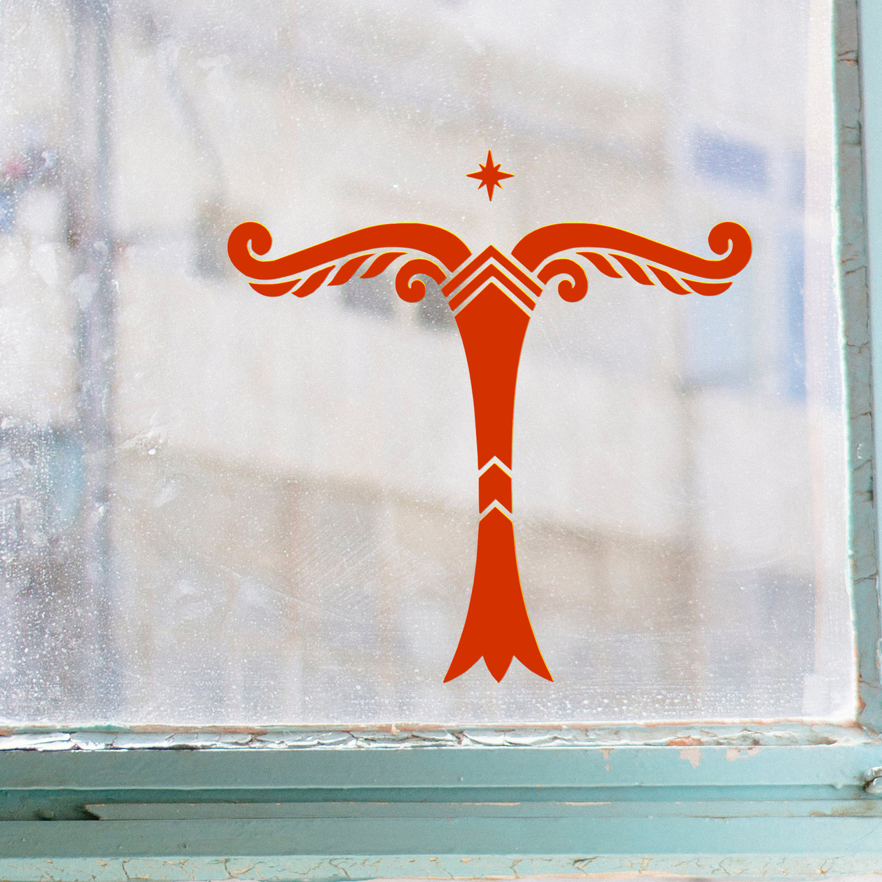 Irminsul pagan symbol vinyl decal in ancient Germanic Saxon silhouette design