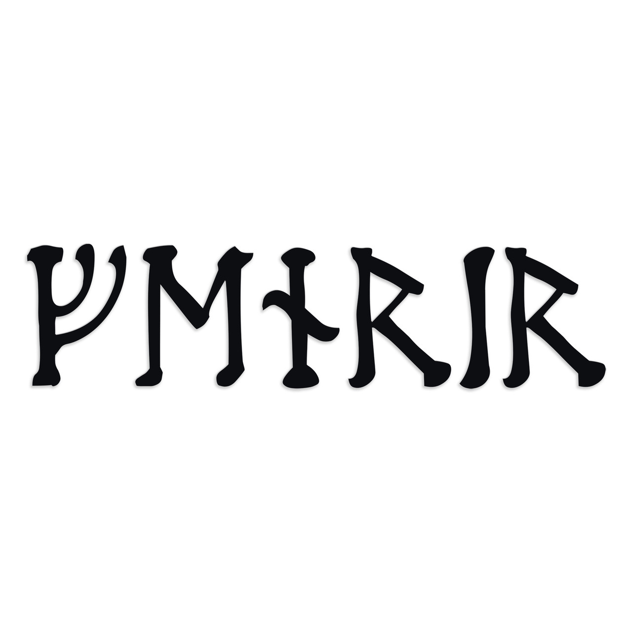 Fenrir Younger Futhark rune wolf vinyl decal in a clean die-cut Norse design