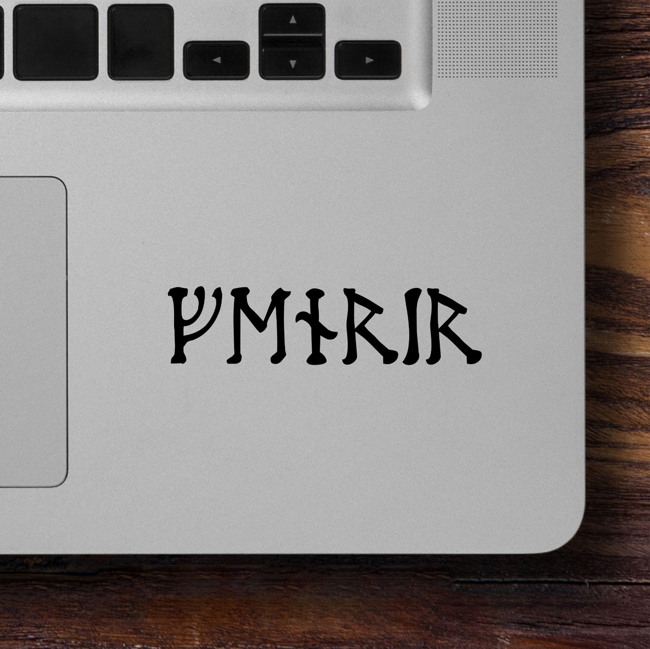 Fenrir Younger Futhark rune wolf vinyl decal in a clean die-cut Norse design