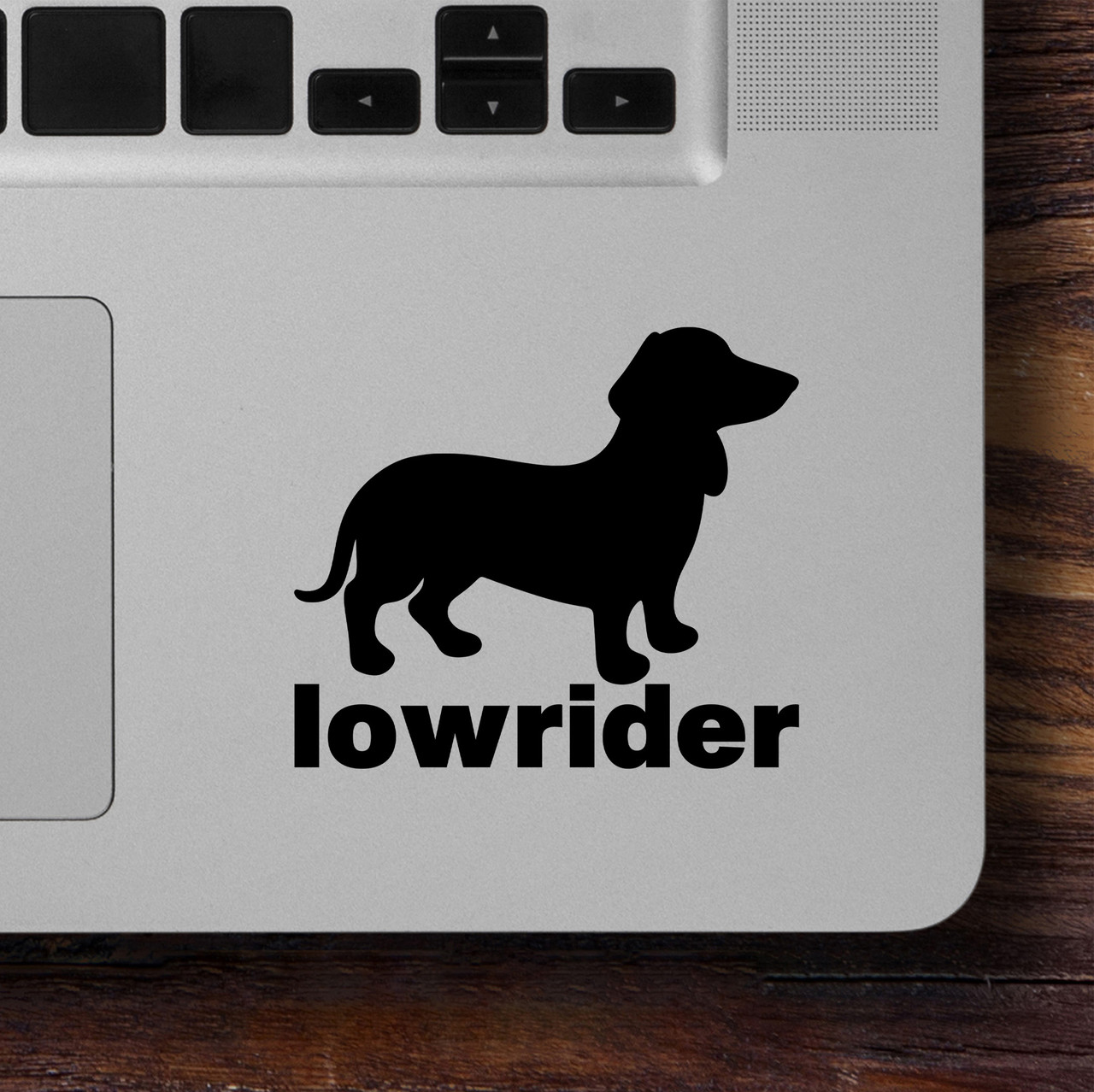 Dachshund lowrider vinyl decal funny doxie dog car window sticker