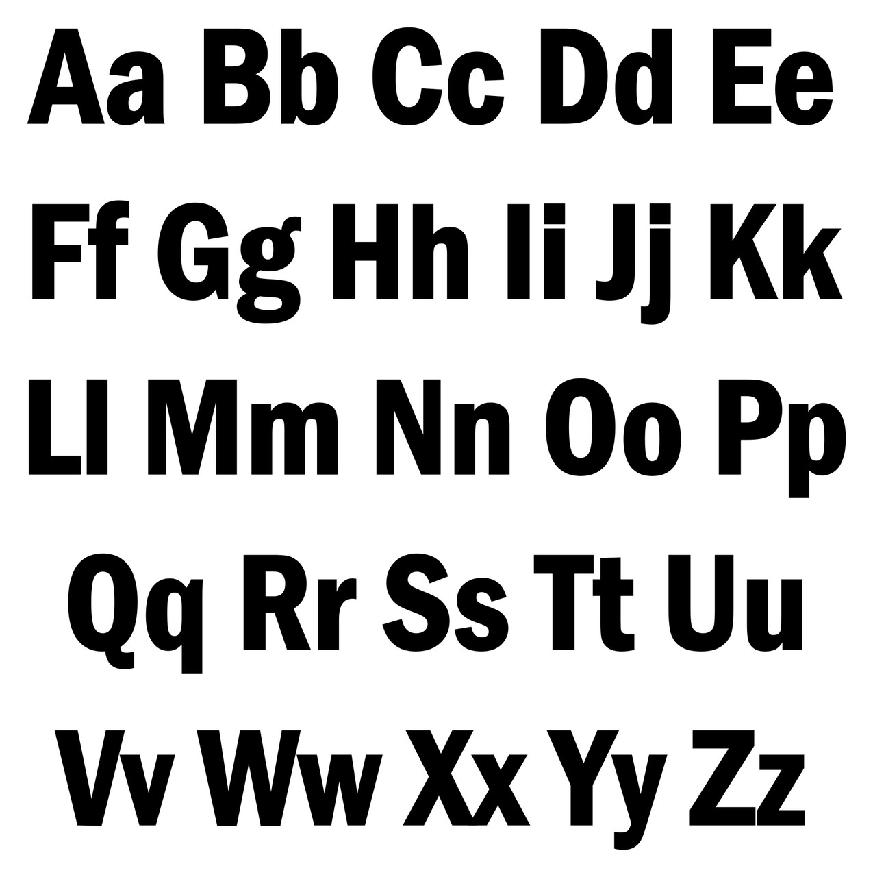 Large storefront address numbers vinyl decal in Franklin Gothic Demi Condensed font with modern minimalist business signage style