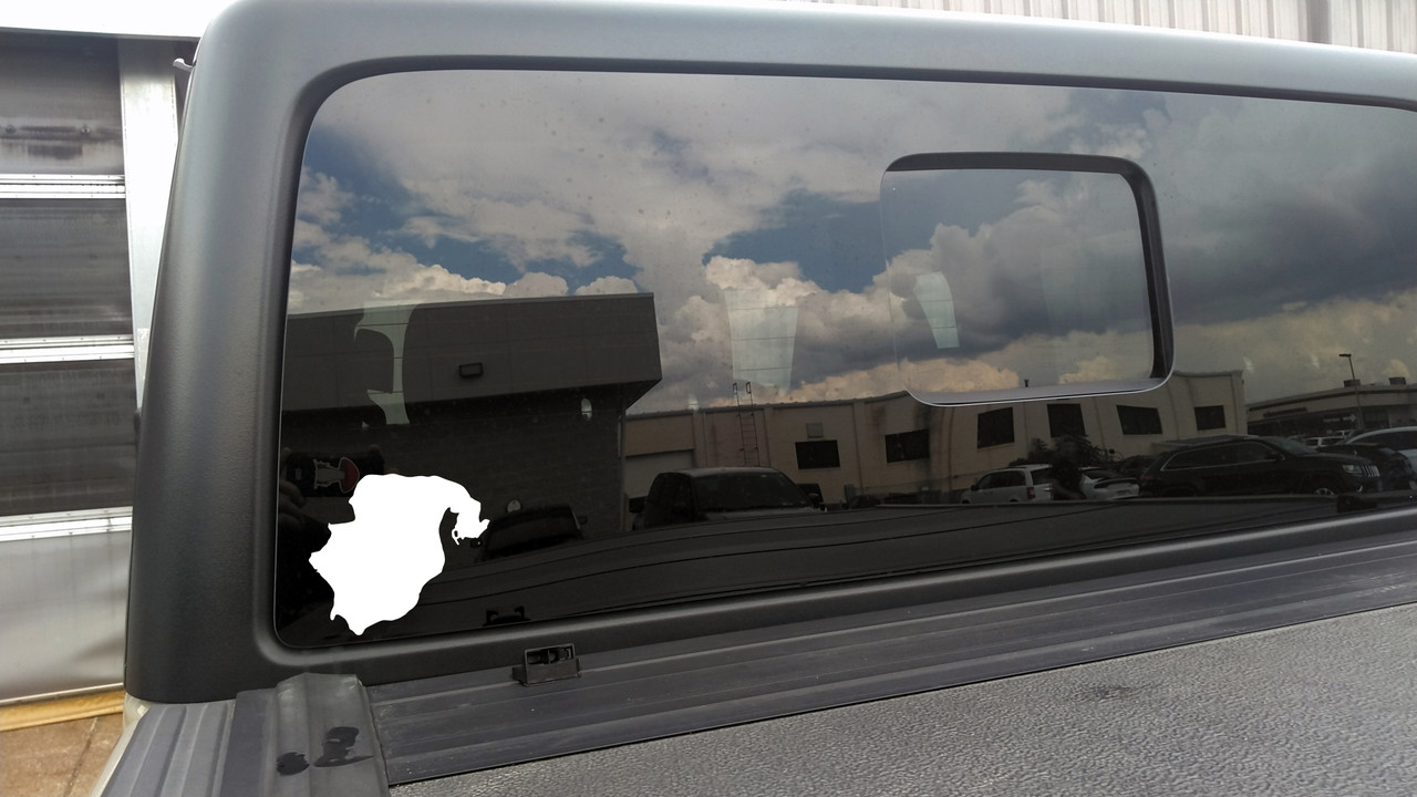 Lake Chippewa Wisconsin outline vinyl sticker decal waterproof Northwoods shoreline design cut from solid vinyl