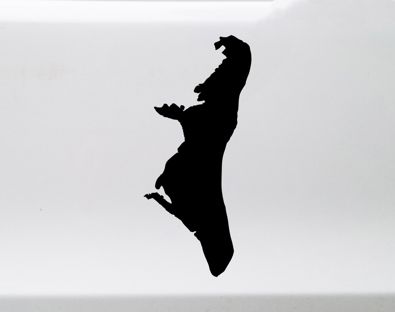 Key Biscayne Florida silhouette vinyl sticker decal waterproof coastal shoreline design cut from solid vinyl