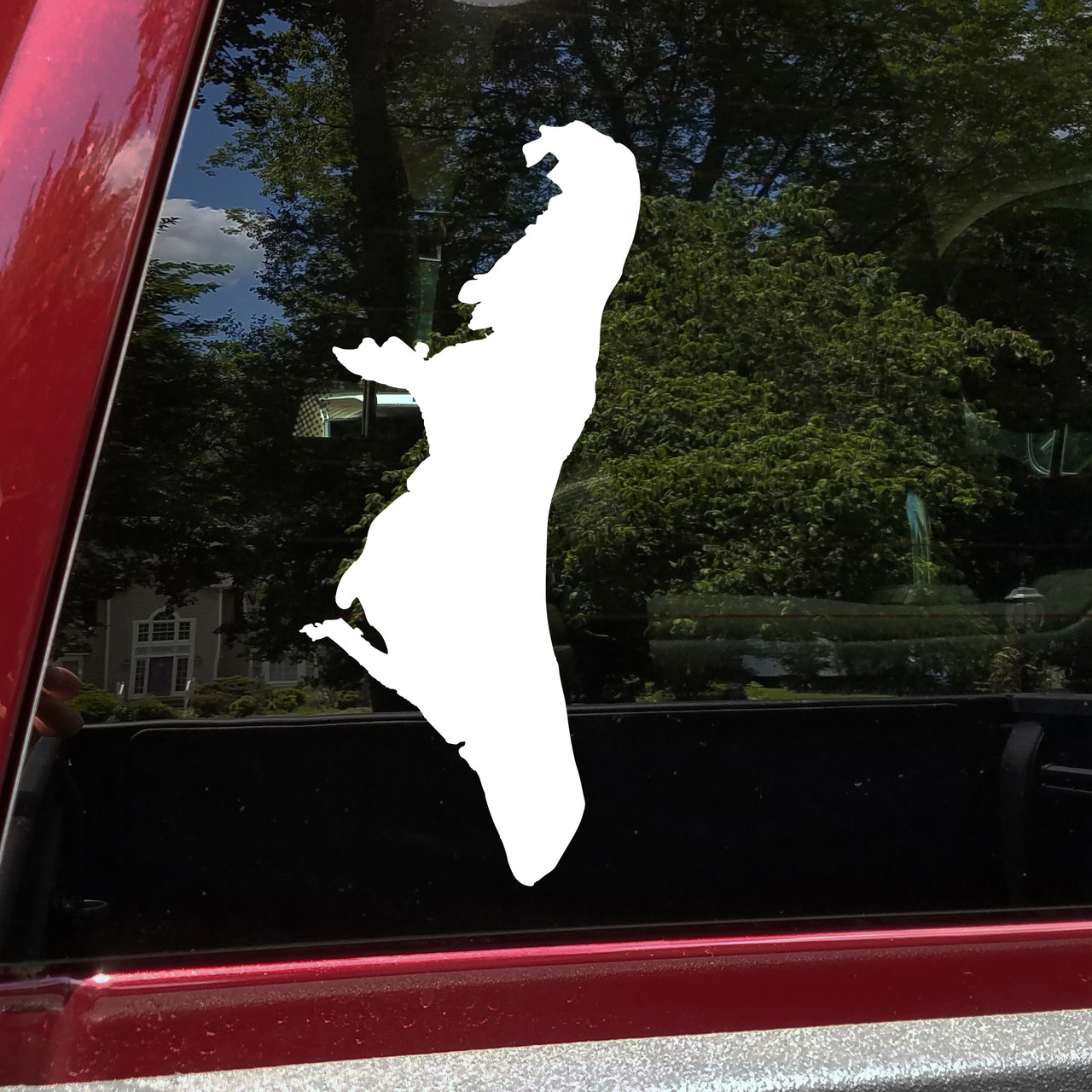 Key Biscayne Florida silhouette vinyl sticker decal waterproof coastal shoreline design cut from solid vinyl