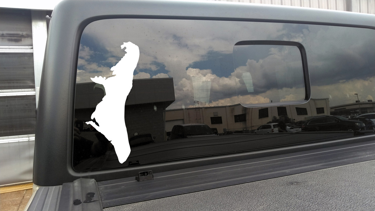 Key Biscayne Florida silhouette vinyl sticker decal waterproof coastal shoreline design cut from solid vinyl