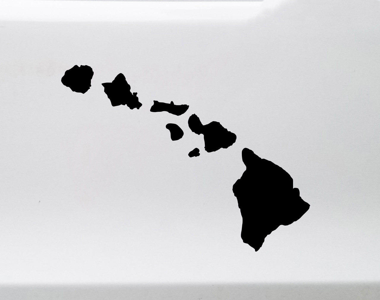 Hawaiian Islands silhouette vinyl sticker decal waterproof Aloha shoreline design showing full island chain