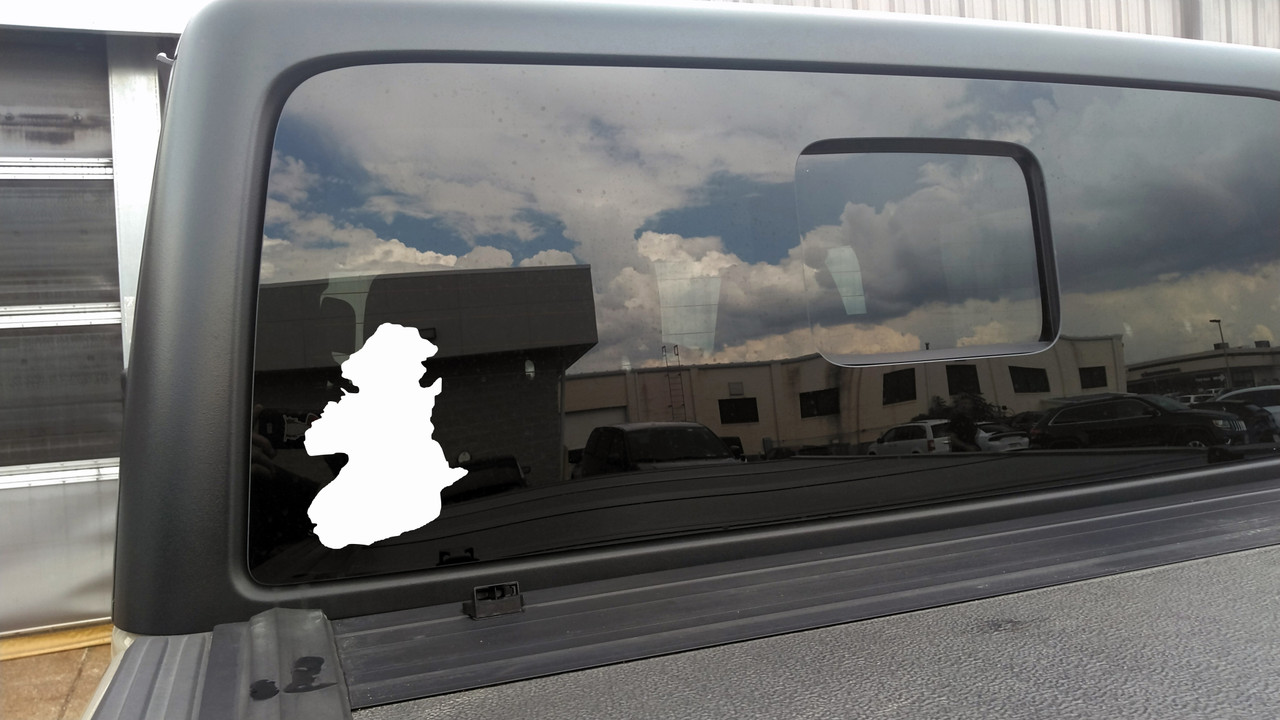 Squirrel Island Boothbay Harbor Maine silhouette vinyl sticker decal waterproof Midcoast shoreline design cut from solid vinyl