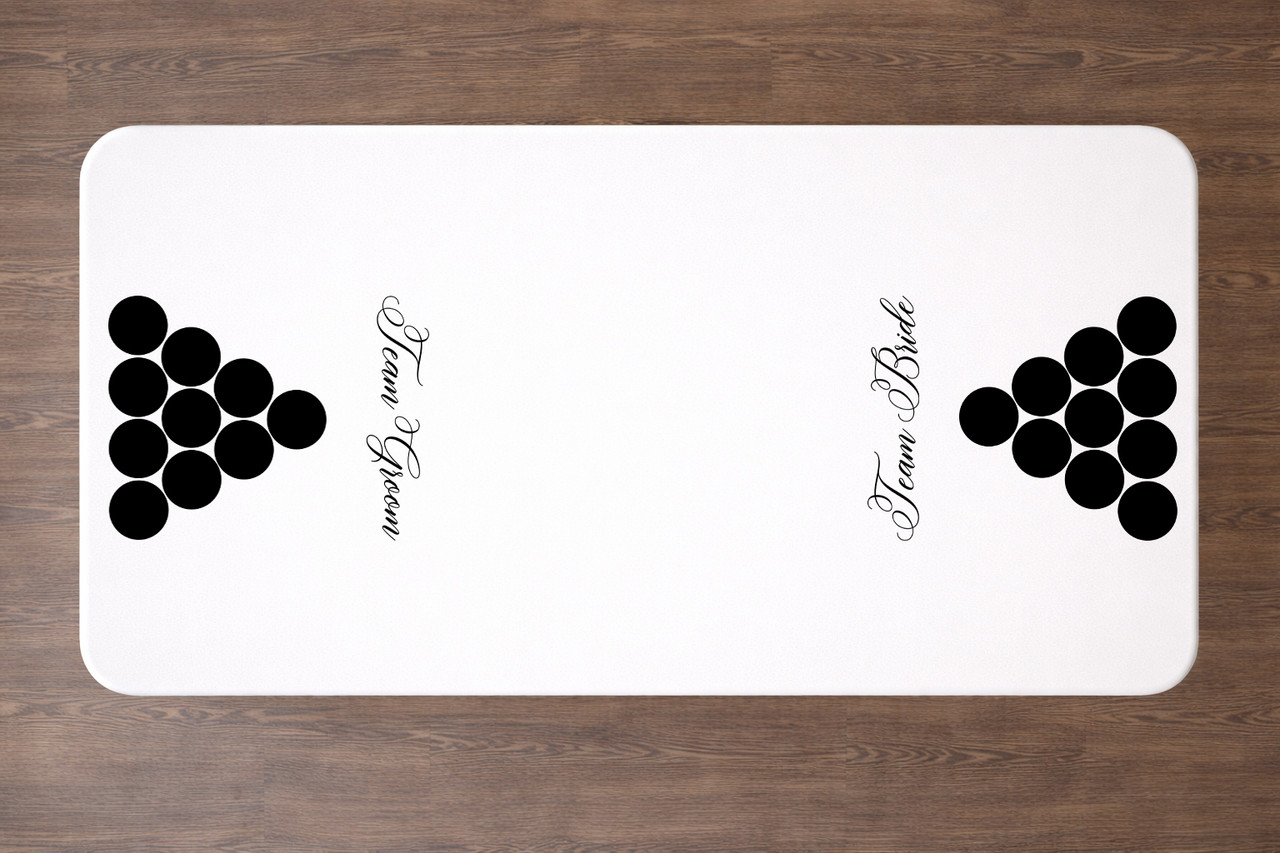 beer pong table vinyl sticker decal set team bride groom circles wedding party