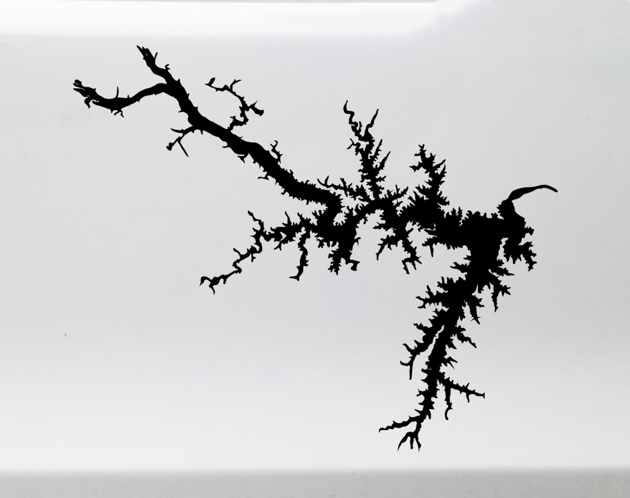 buggs island kerr reservoir outline vinyl sticker decal lake virginia north carolina
