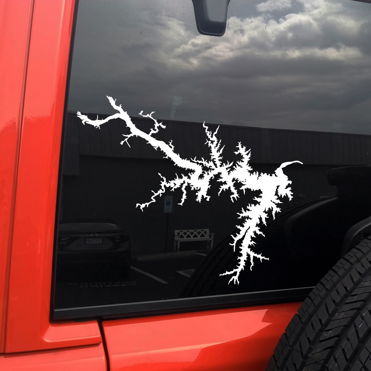 buggs island kerr reservoir outline vinyl sticker decal lake virginia north carolina