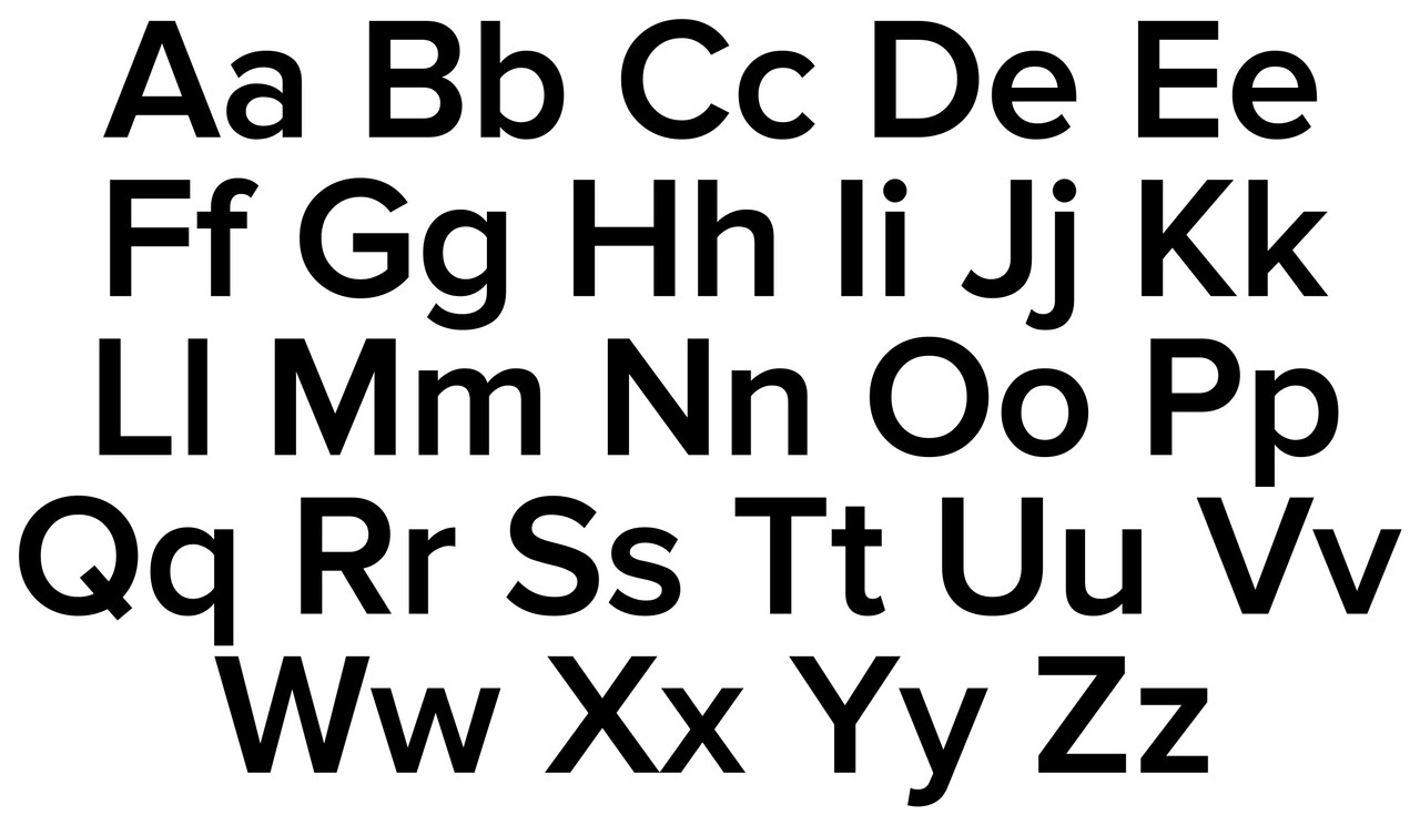 large Proxima Nova vinyl storefront numbers applied to modern business window with geometric minimalist typography