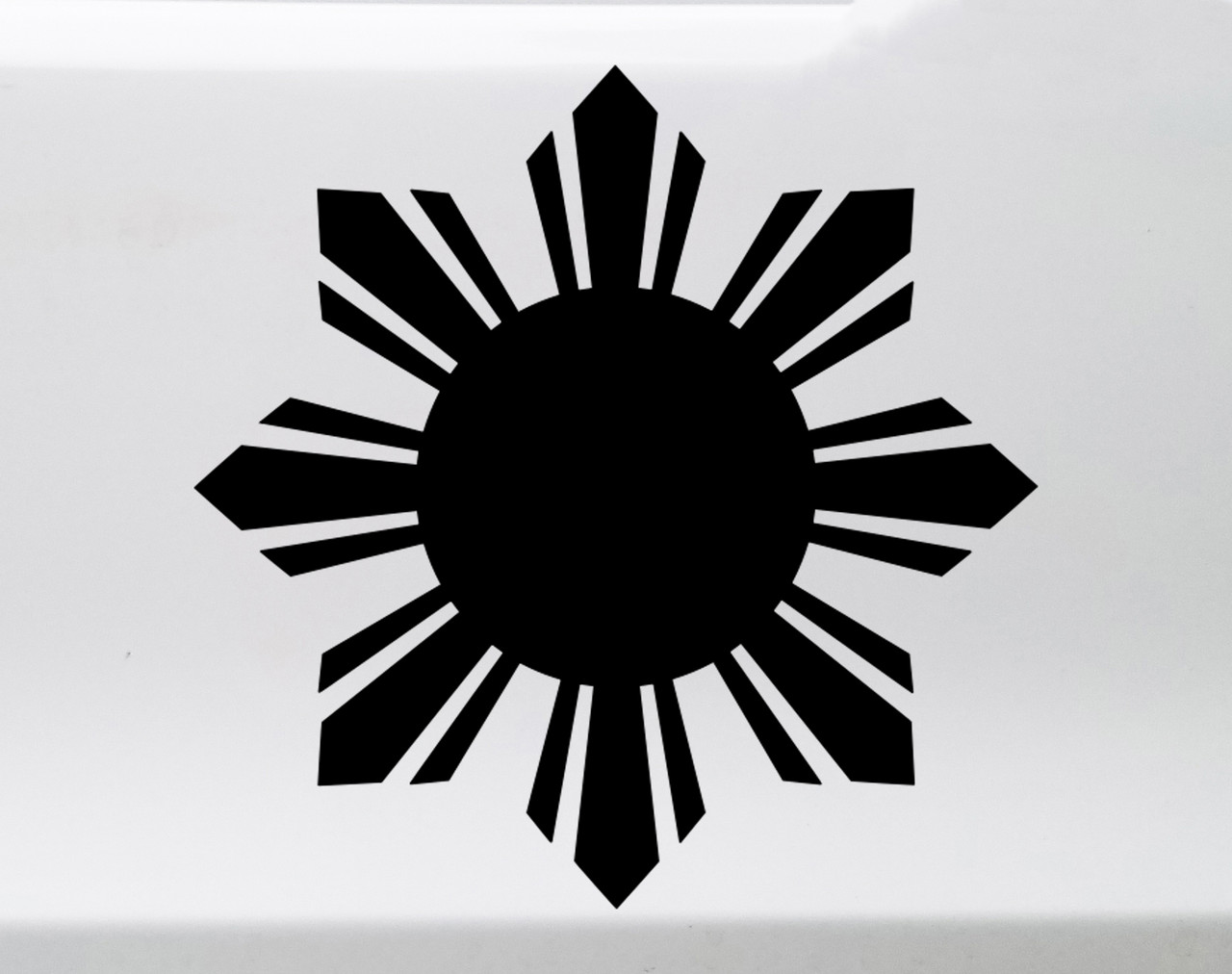 philippine sun vinyl sticker decal featuring Filipino heritage and Pilipinas inspired symbolic artwork