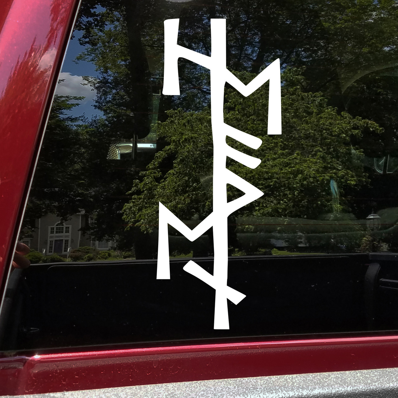 heathen bind rune vinyl sticker decal featuring Norse Viking Elder Futhark runic symbolism and Nordic heritage design