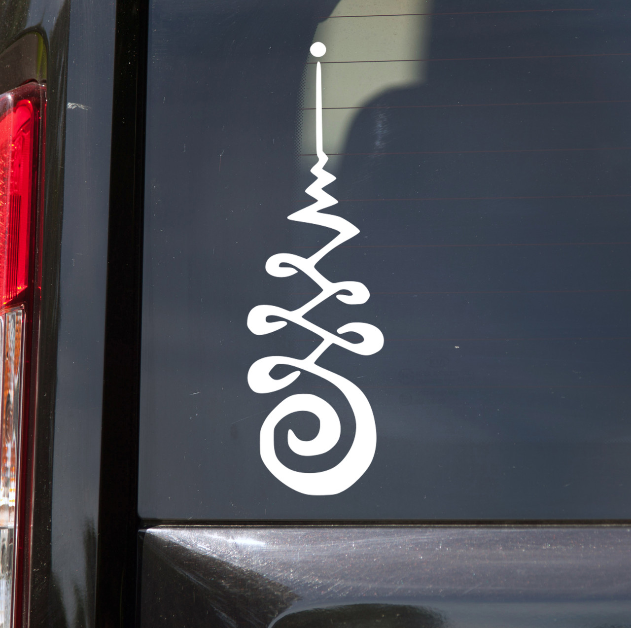 unalome vinyl sticker decal featuring the sacred spiritual symbol representing mindfulness enlightenment meditation personal growth spiritual awakening and the journey of life