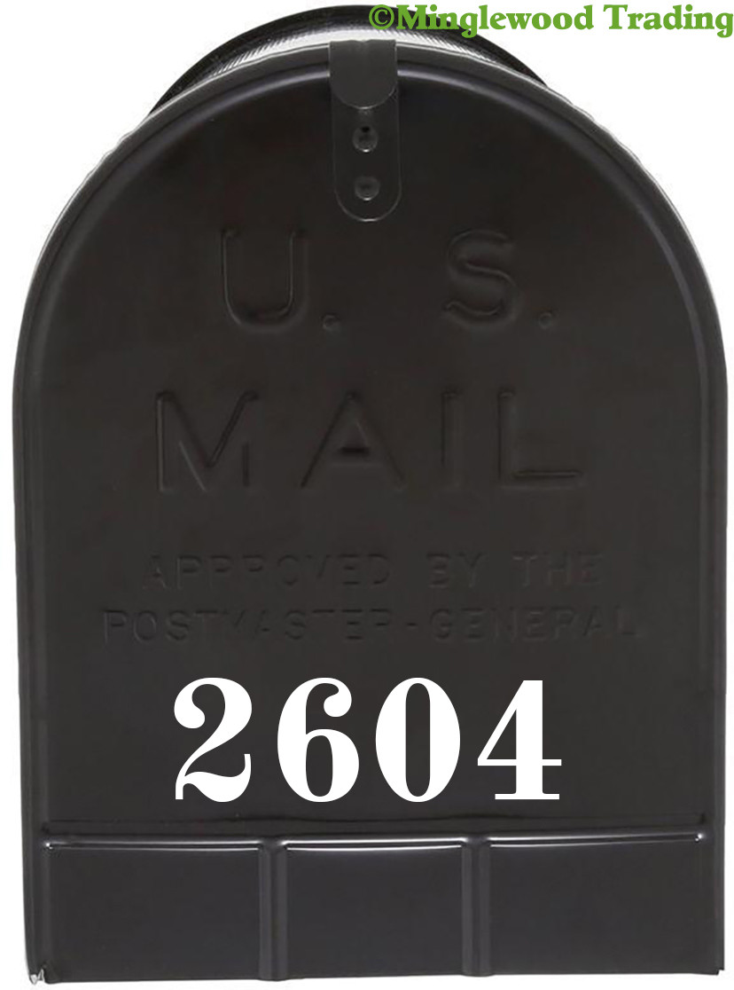 2 sets of 1.75 inch custom vinyl mailbox number decals with 19 font choices