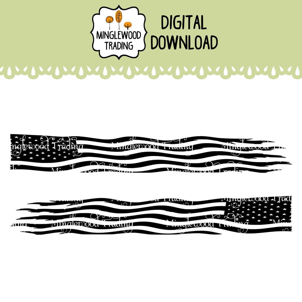Mirrored pair of distressed American flag SVG designs for matching left and right vehicle decals, laser cutting and patriotic projects