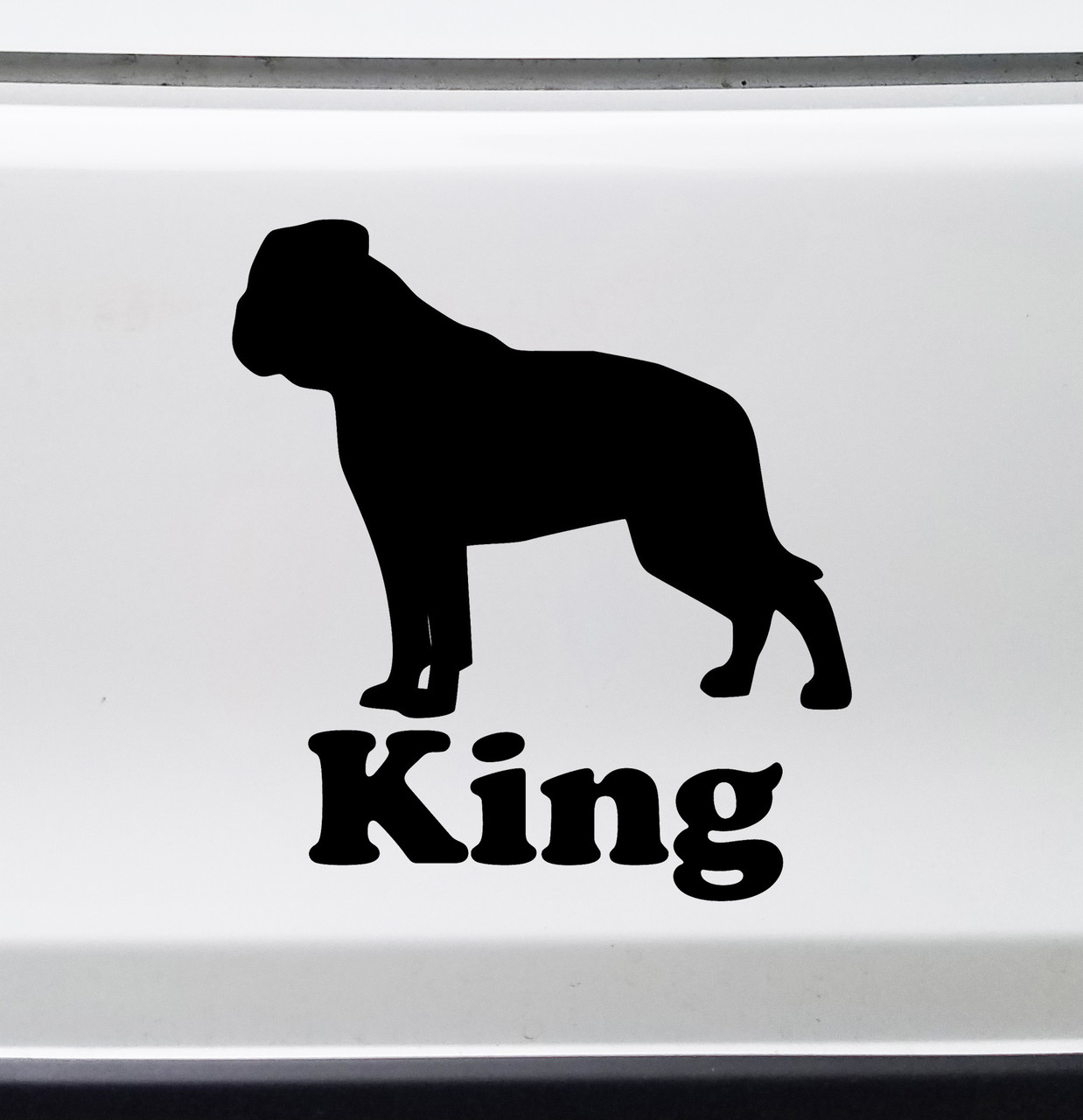 AMERICAN BULLDOG Vinyl Sticker with Personalized Name - Dog Puppy Bully - Die Cut Decal