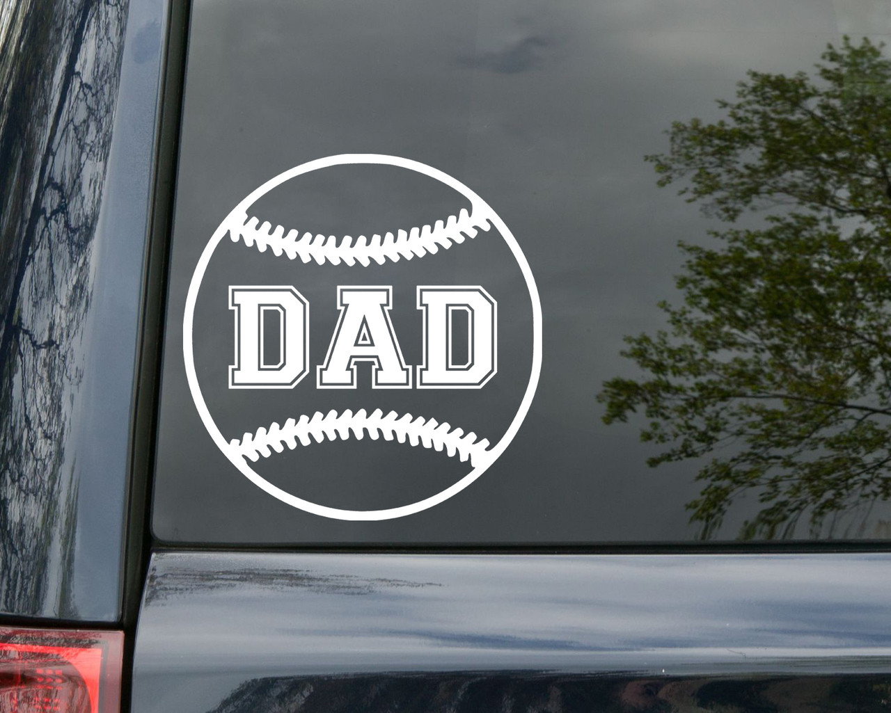 Baseball Dad Vinyl Decal - Little League HS Travel - Die Cut Sticker