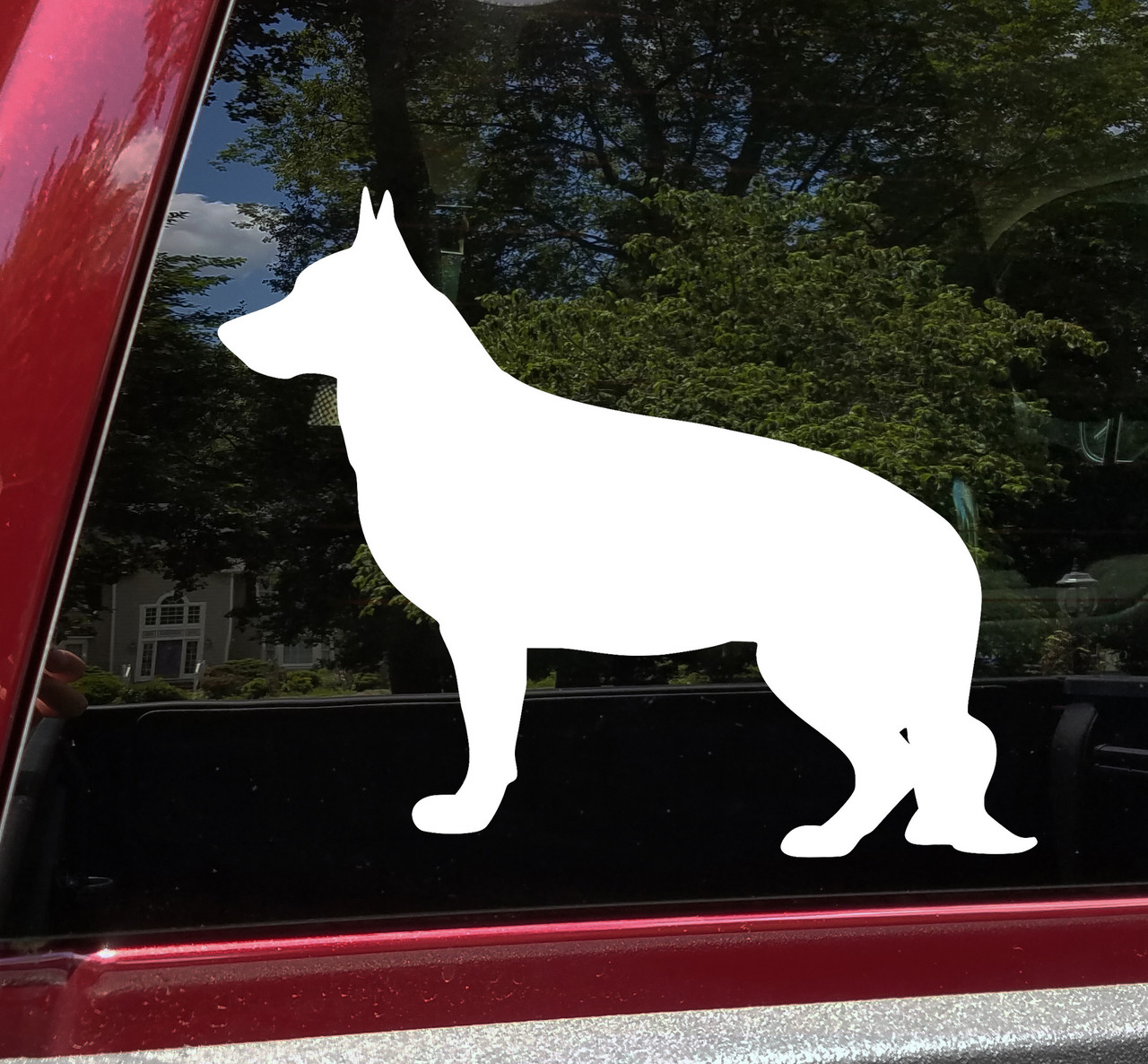 German Shepherd Vinyl Decal - V2 Standing Dog GSD K9 - Die Cut Sticker