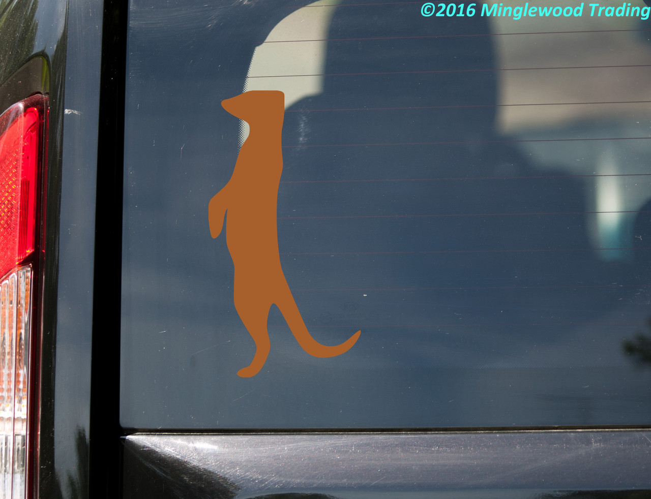 Meerkat vinyl decal sticker 5" x 2.5" Suricate Mongoose