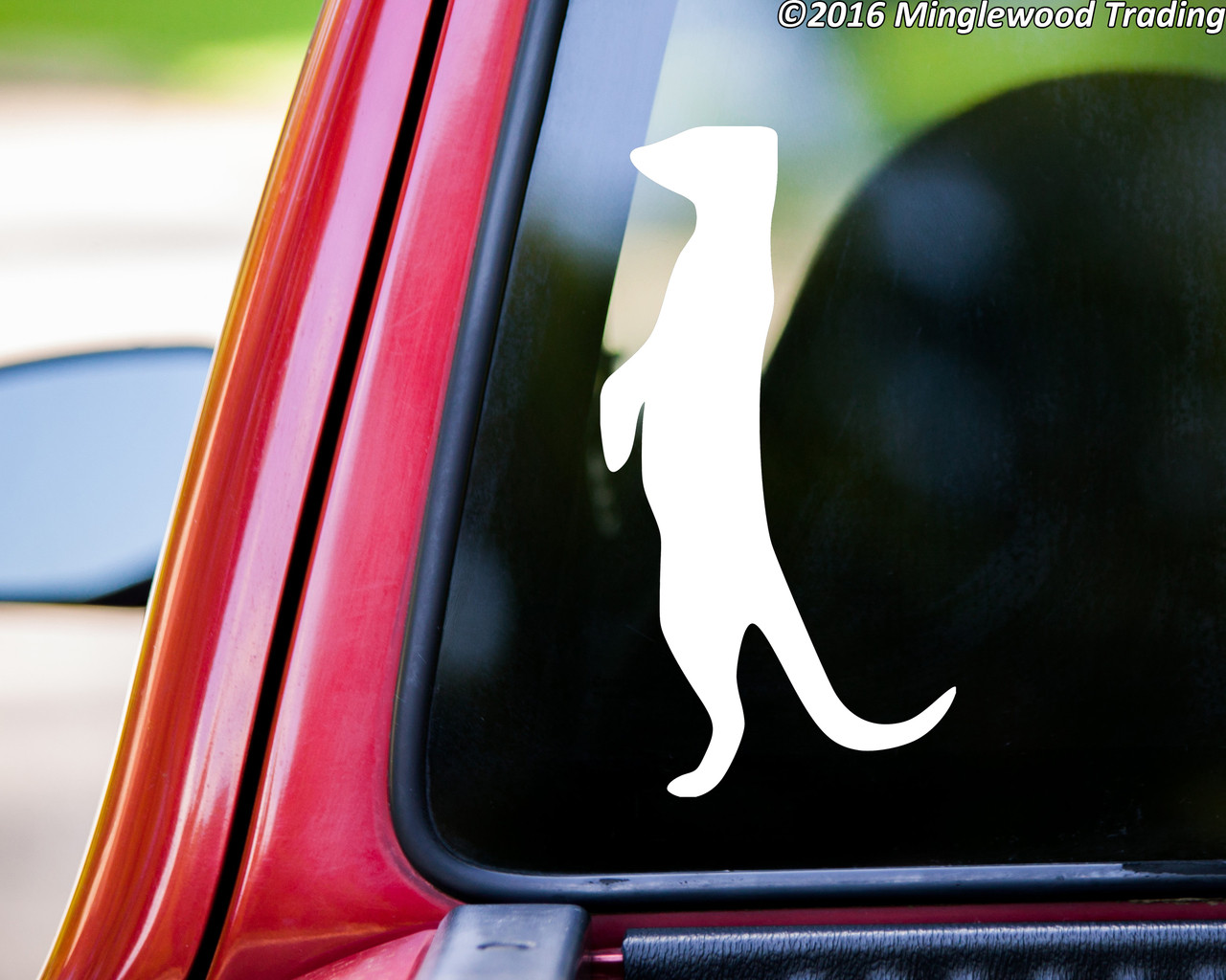 Meerkat vinyl decal sticker 5" x 2.5" Suricate Mongoose