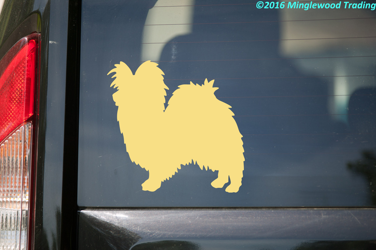 Papillon Vinyl Decal - Butterfly Dog Puppy Continental Toy Spaniel - Die Cut Sticker