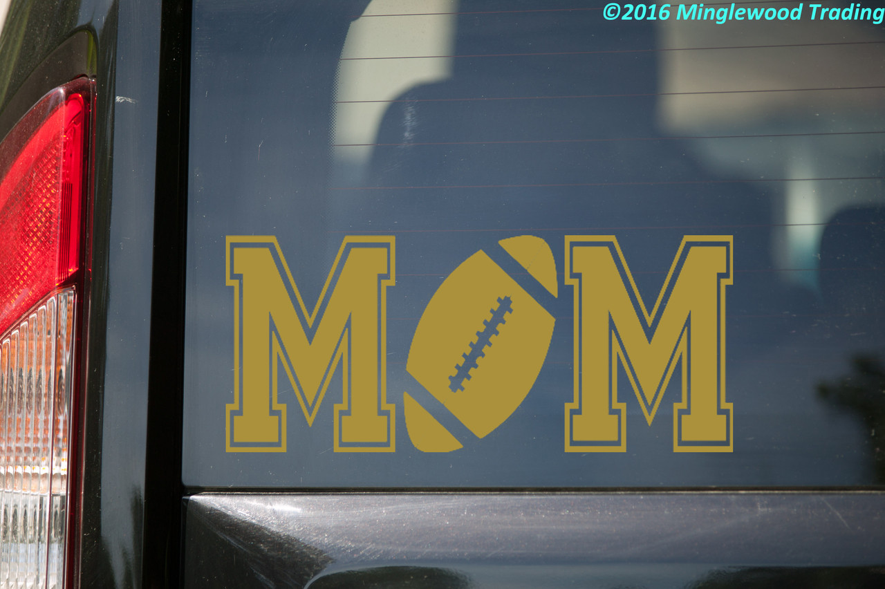 Football Mom custom vinyl decal sticker 11" x 4.5" Youth High School Sports