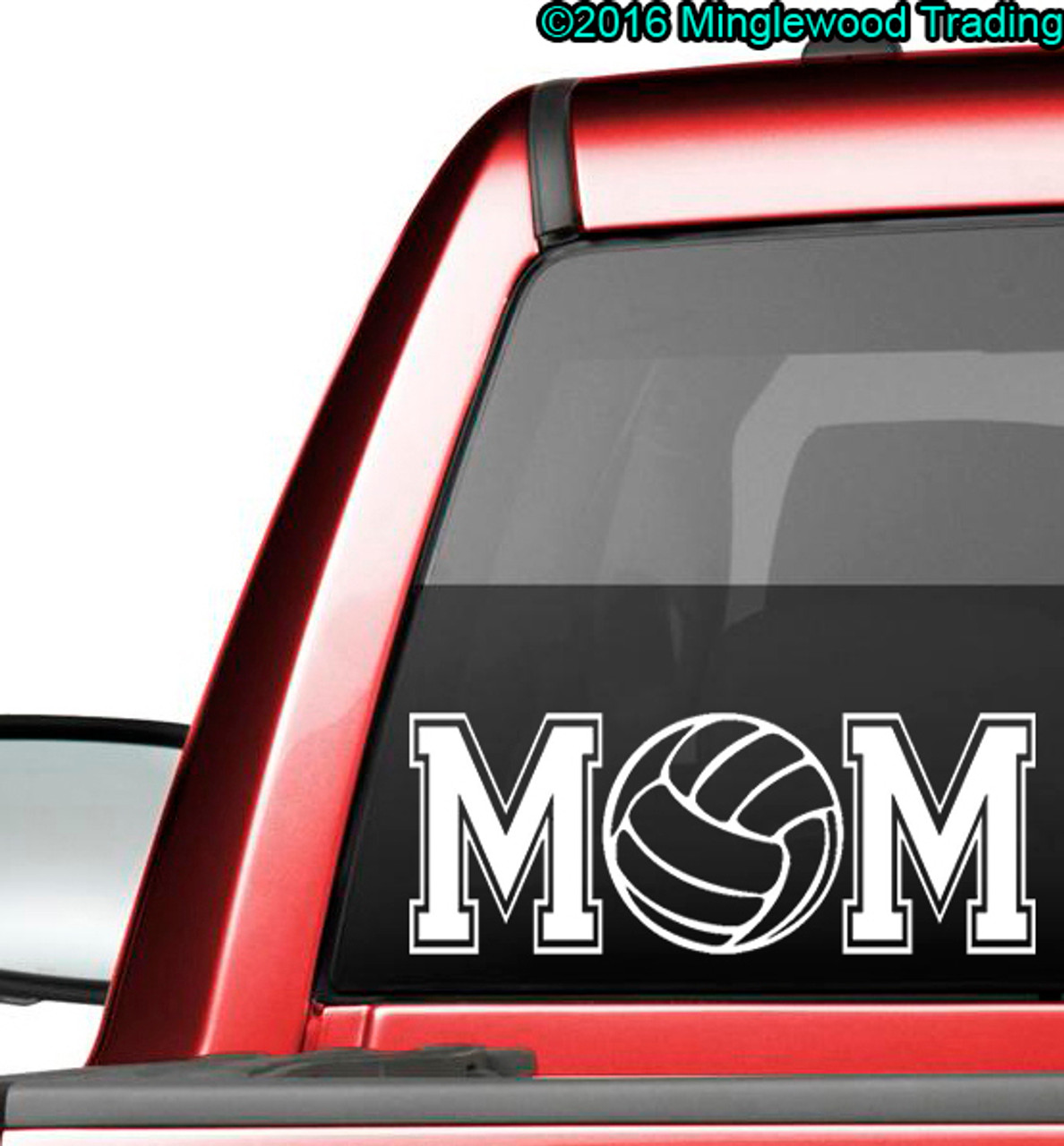 Volleyball Mom custom vinyl decal sticker 11" x 4.25" Ball  Sports