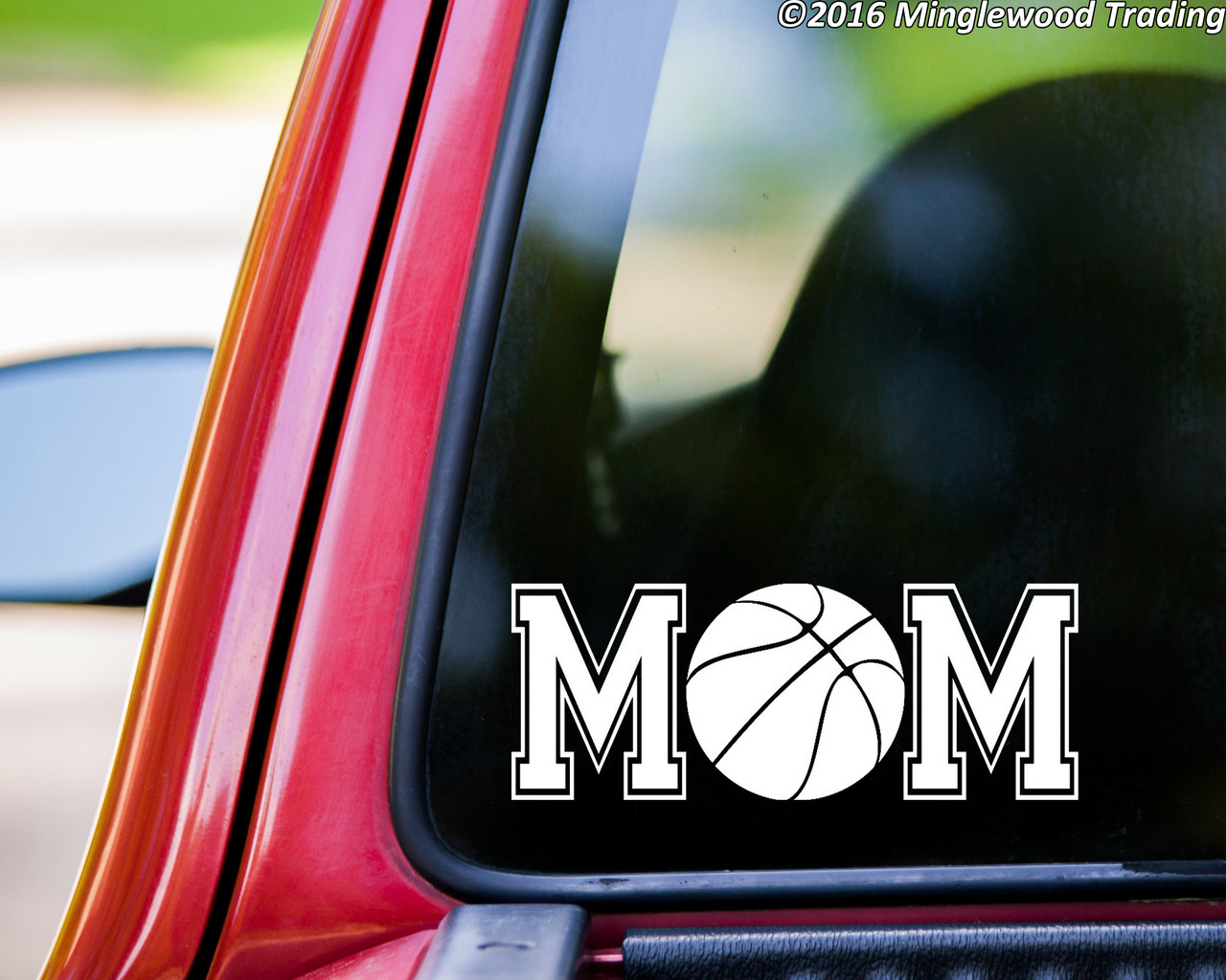 Basketball Mom custom vinyl decal sticker 7" x 2.75" Ball  Sports