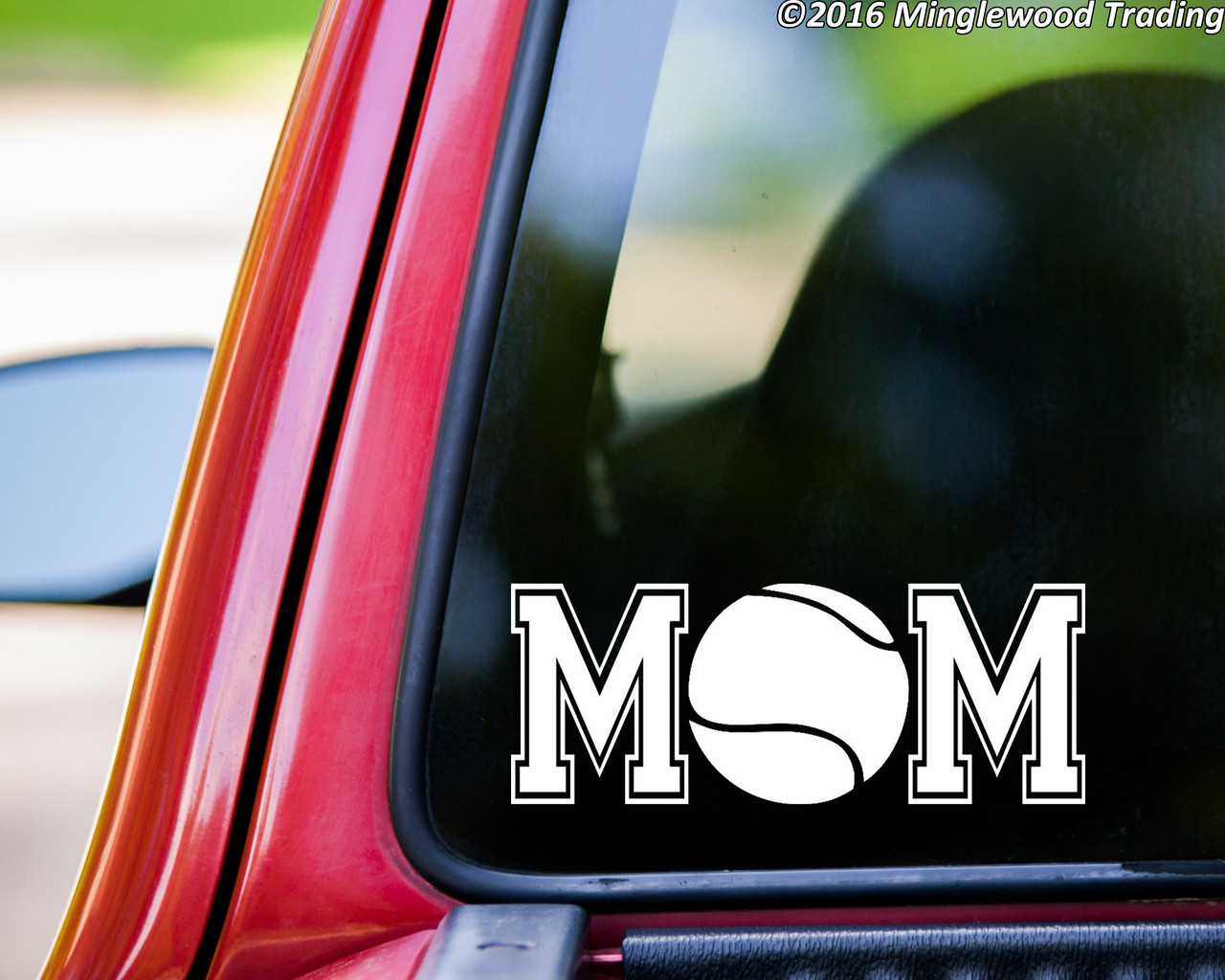 Tennis Mom custom vinyl decal sticker 7" x 2.75" Ball  Sports