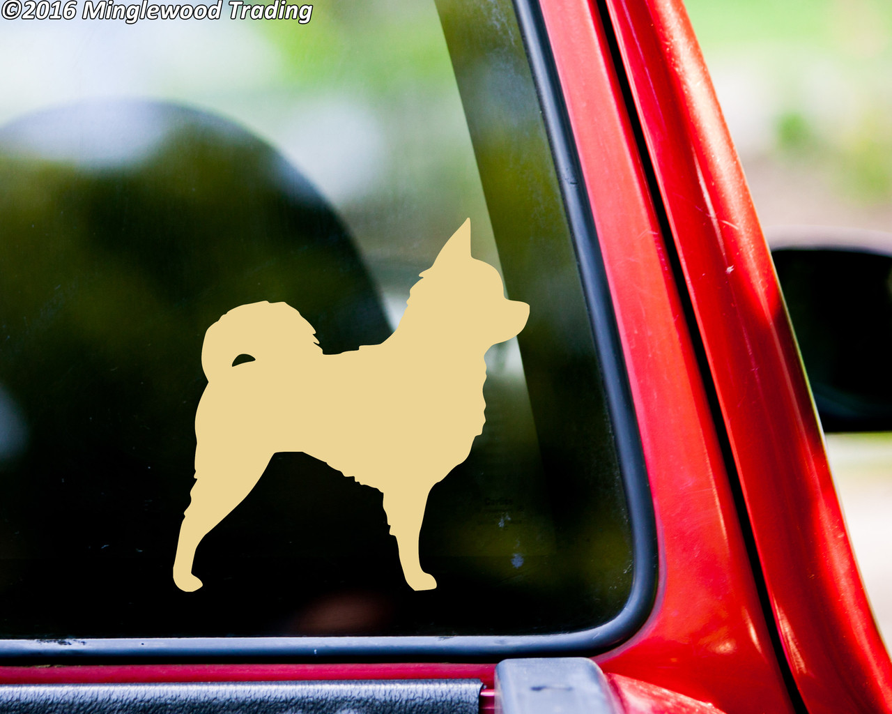 Long-Haired Chihuahua vinyl decal sticker 5" x 4.75" Dog Puppy