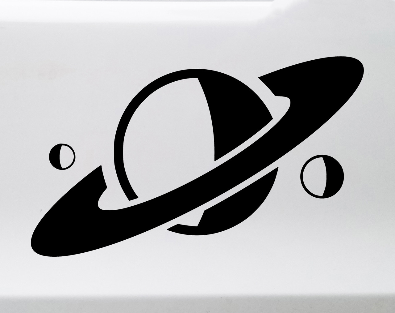 Planet Vinyl Decal - Saturn Moon Rings Outer Space NASA - Die Cut Sticker