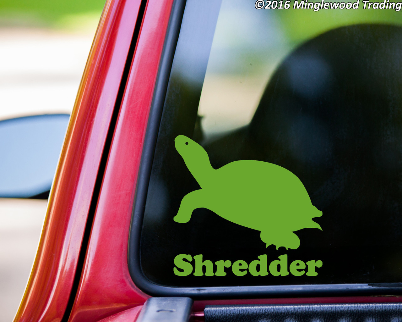 Turtle with Personalized Name Vinyl Sticker | Tortoise Shell Box Slider | Die Cut Decal