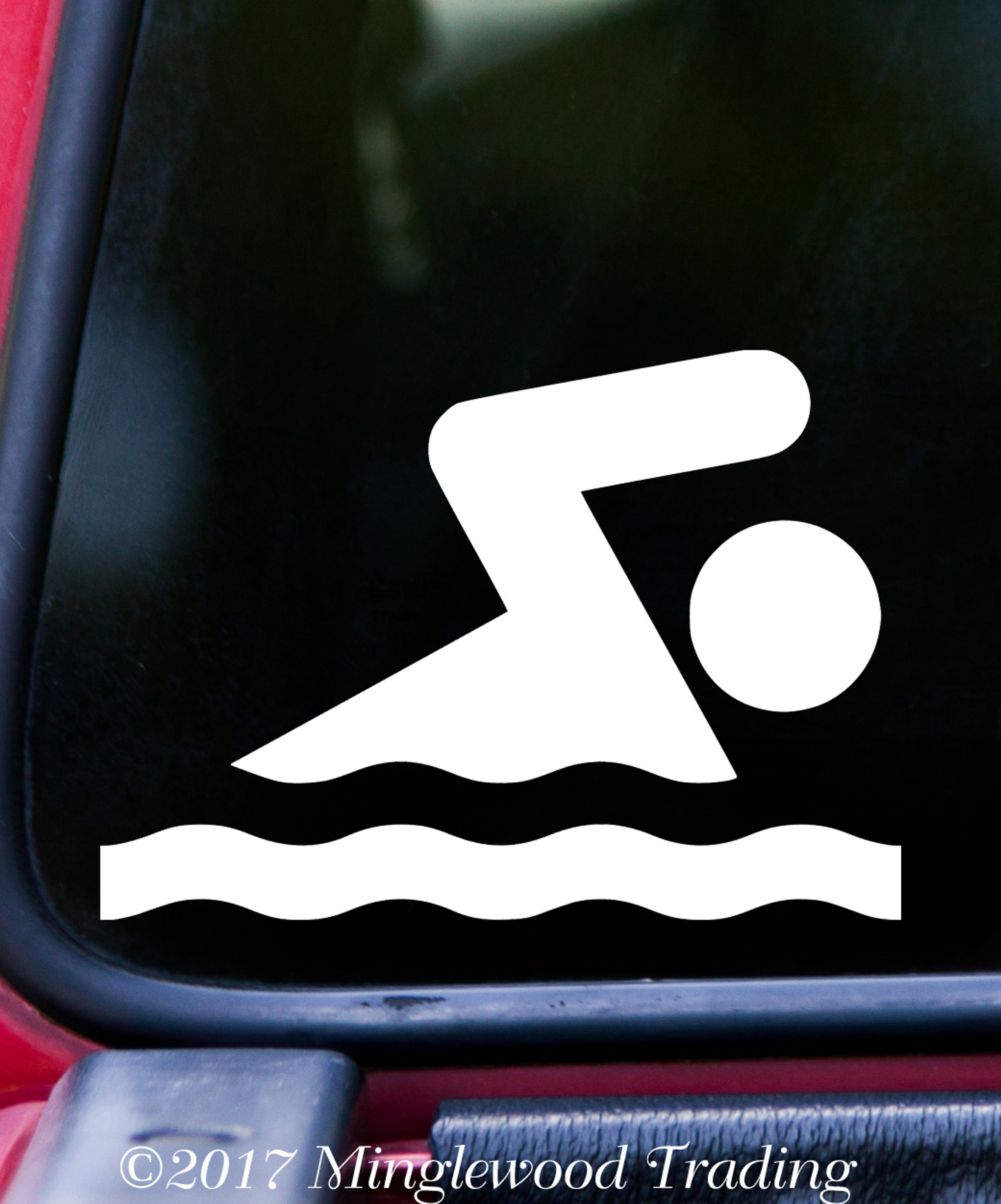 SWIMMER Vinyl Sticker Swimming Pool Ocean Swim Team Die Cut Decal