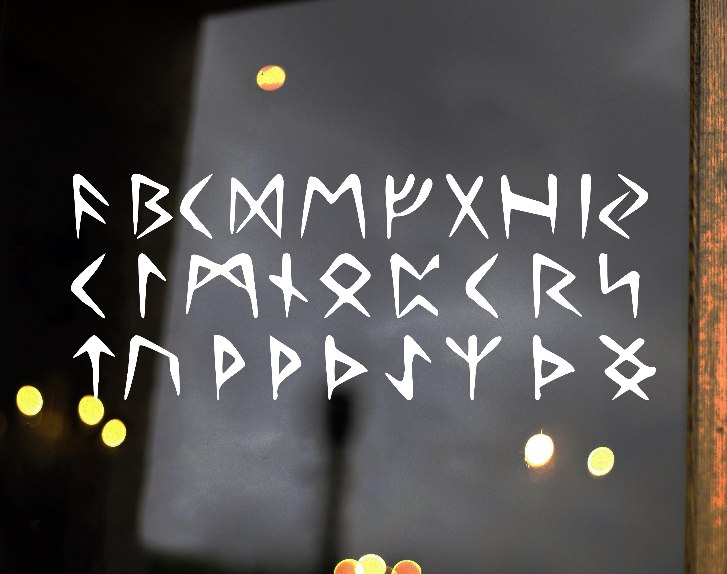Set of 28 Runic Alphabet Vinyl Decals V3 - Elder Futhark Runes Viking ...
