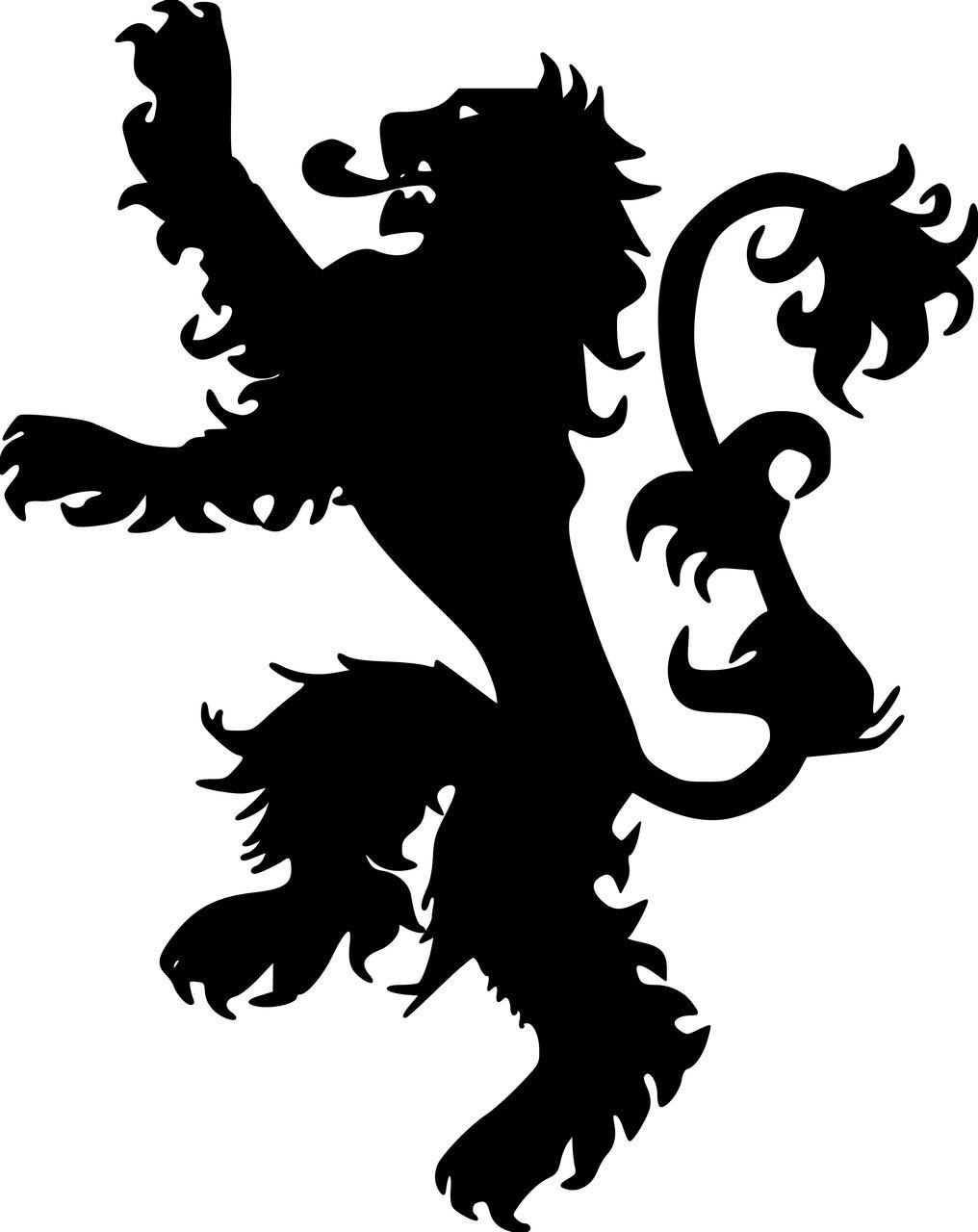 House Lannister Sigil vinyl decal sticker 6" x 7.5" Game of Thrones
