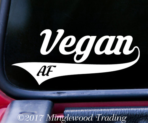 VEGAN AF Vinyl Sticker - Veganism Animal Rights Welfare - Die Cut Decal