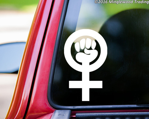 FEMINISM SYMBOL Vinyl Sticker - Women's Rights Equality Feminist Sign - Die Cut Decal