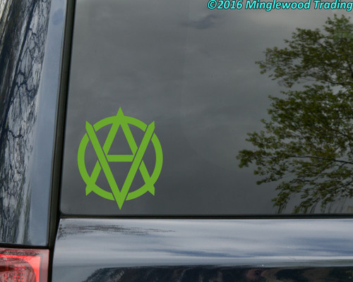 Veganarchy Symbol vegan anarchy vinyl decal for vehicles windows laptops and signs