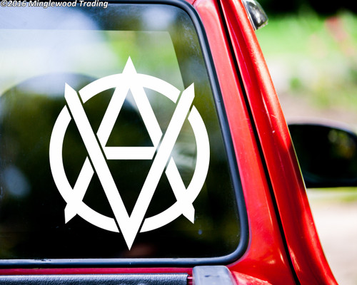 VEGANARCHY 11.5" x 9.5" Vinyl Decal Sticker Vegan Anarchism