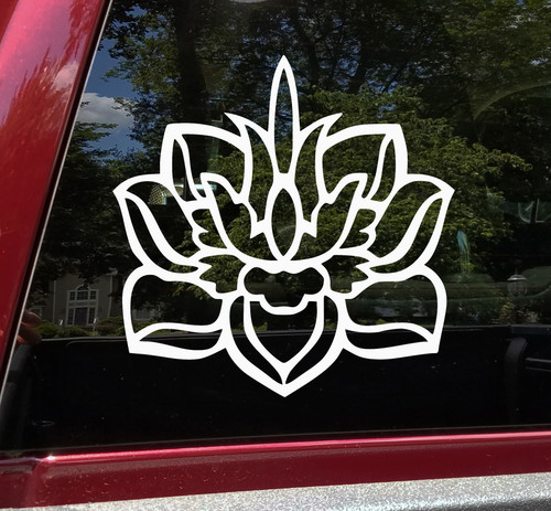 Lotus Flower vinyl decal with symmetrical petals for yoga meditation mindfulness and spiritual decor
