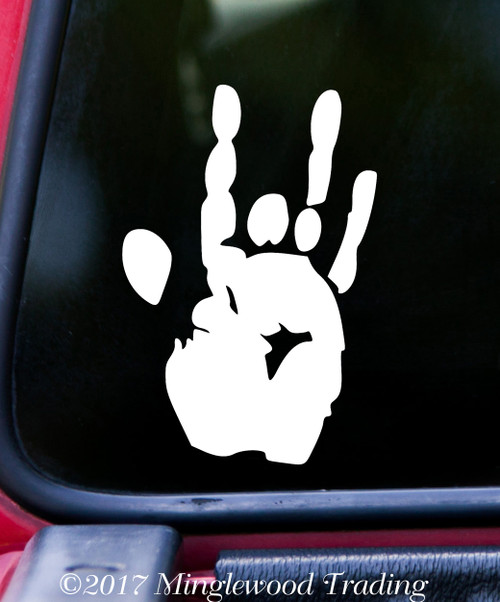 JERRY GARCIA HANDPRINT 5" x 7.5" Vinyl Decal Sticker - Hand - Grateful Dead