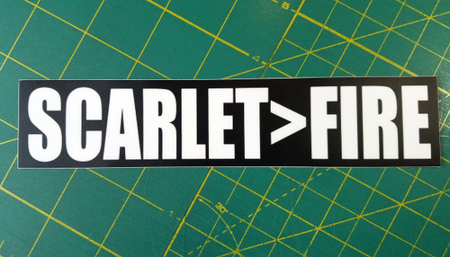SCARLET>FIRE 7" x 1.5" Die Cut Decal - Grateful Dead Sticker - Jerry Garcia - Scarlet Begonias