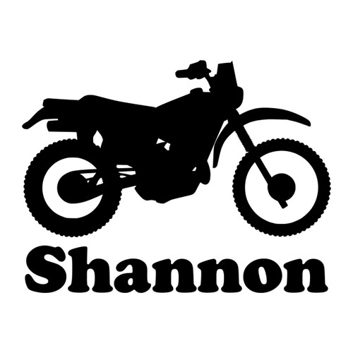 DIRT BIKE w/ Personalized Name 6" x 5" V2 - Vinyl Decal Sticker - Motocross Motorcycle
