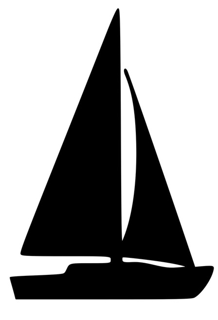 SAILBOAT Vinyl Sticker - Sailing Boating Sloop Dinghy Catboat - Die Cut Decal