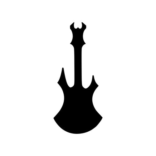 ELECTRIC GUITAR - Vinyl Decal Sticker - Heavy Metal Rock and Roll