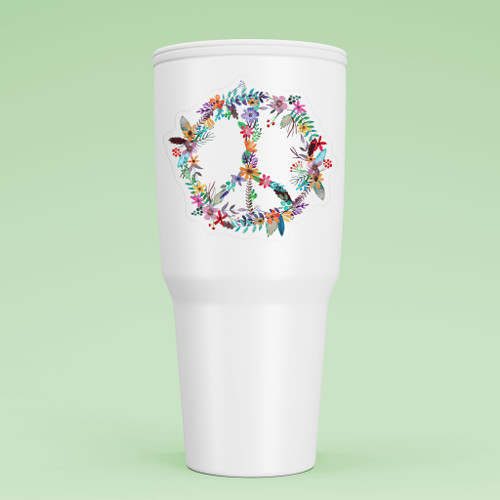 Minglewood Trading Stickers: Peace sign hippie car decal for tumblers, bumper stickers, water bottles, devices and more!
